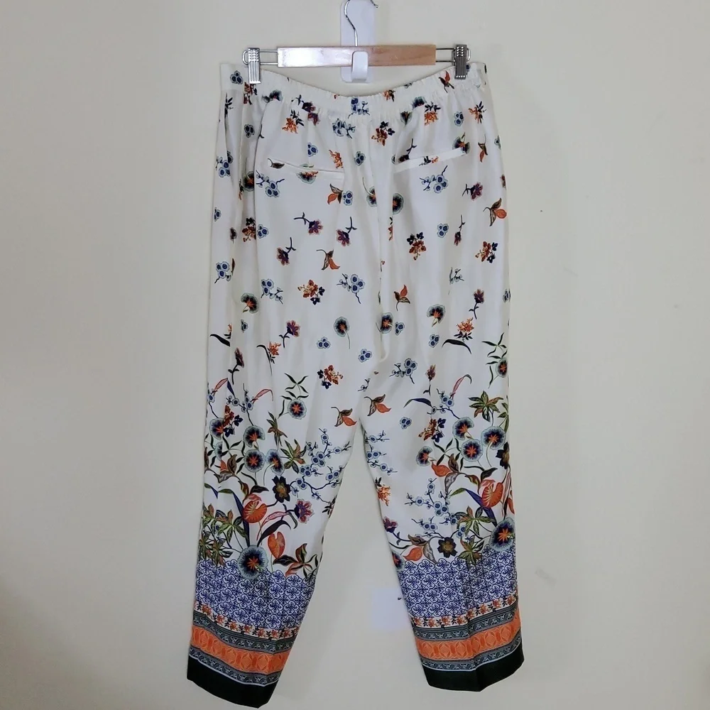 Zara Multicolor Floral Pants Size XL